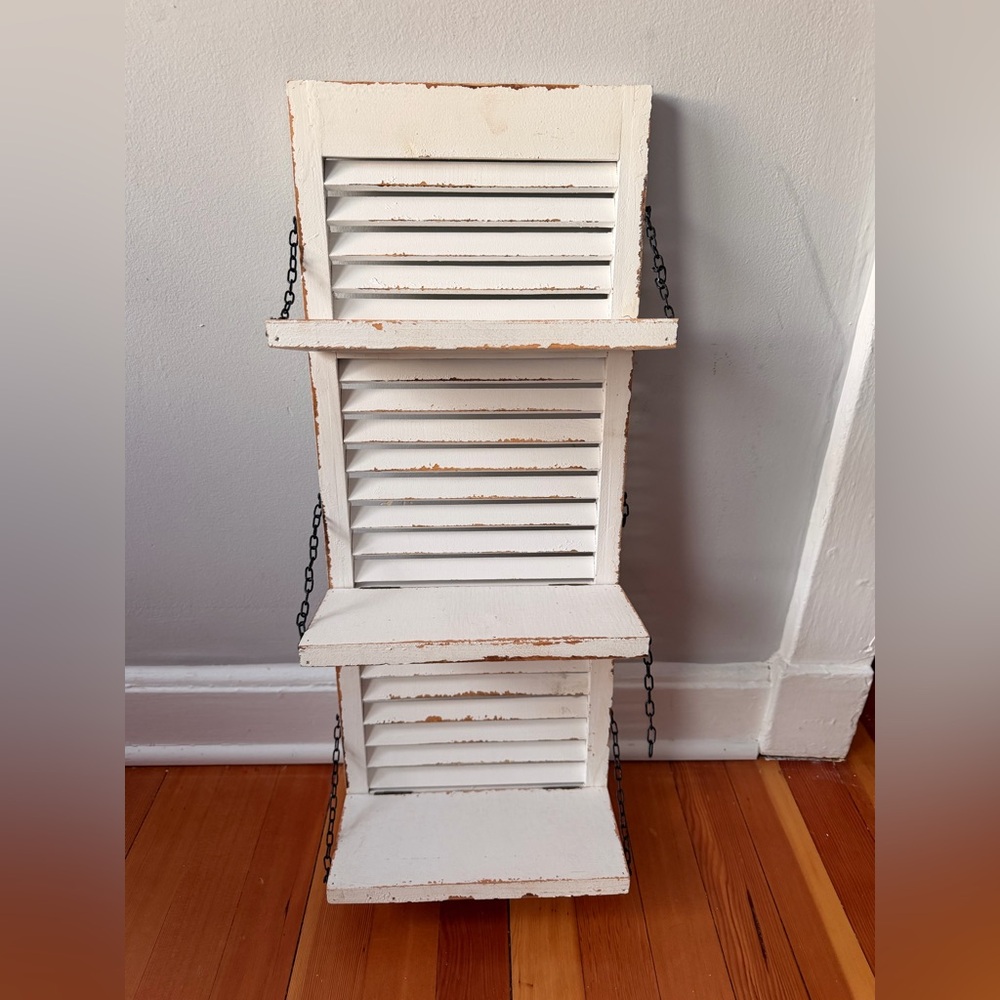 Window Shutter Wooden Wall Shelf